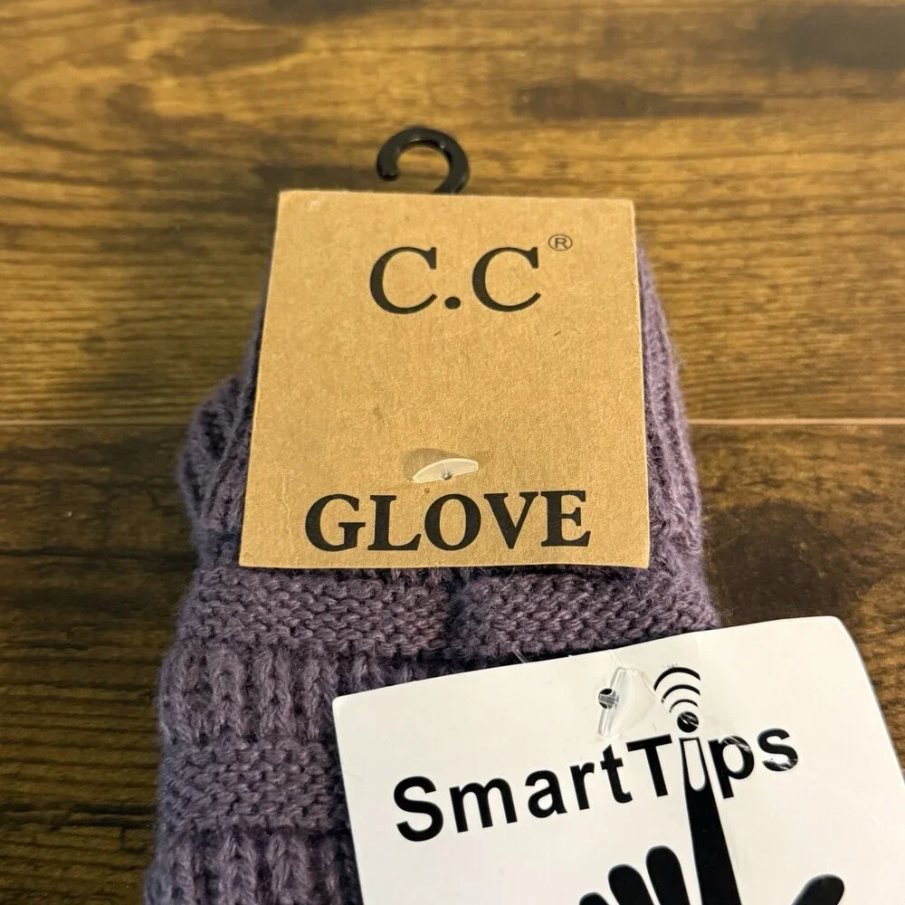 NEW – G-20 C.C. Violet Gloves – Purple Knit – Smart Phone Compatible
